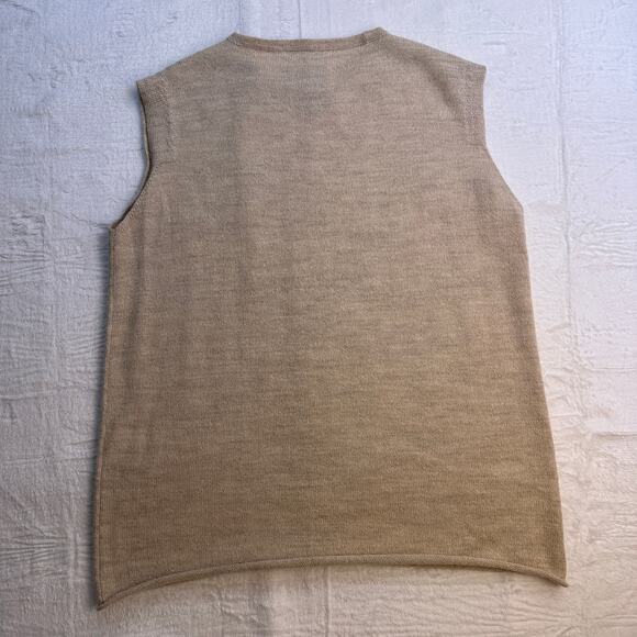 Lauren Manoogian Sleeveless Base Shell Midi Skirt Set Ecru Slub 1 / Small Alpaca - Picture 12 of 16